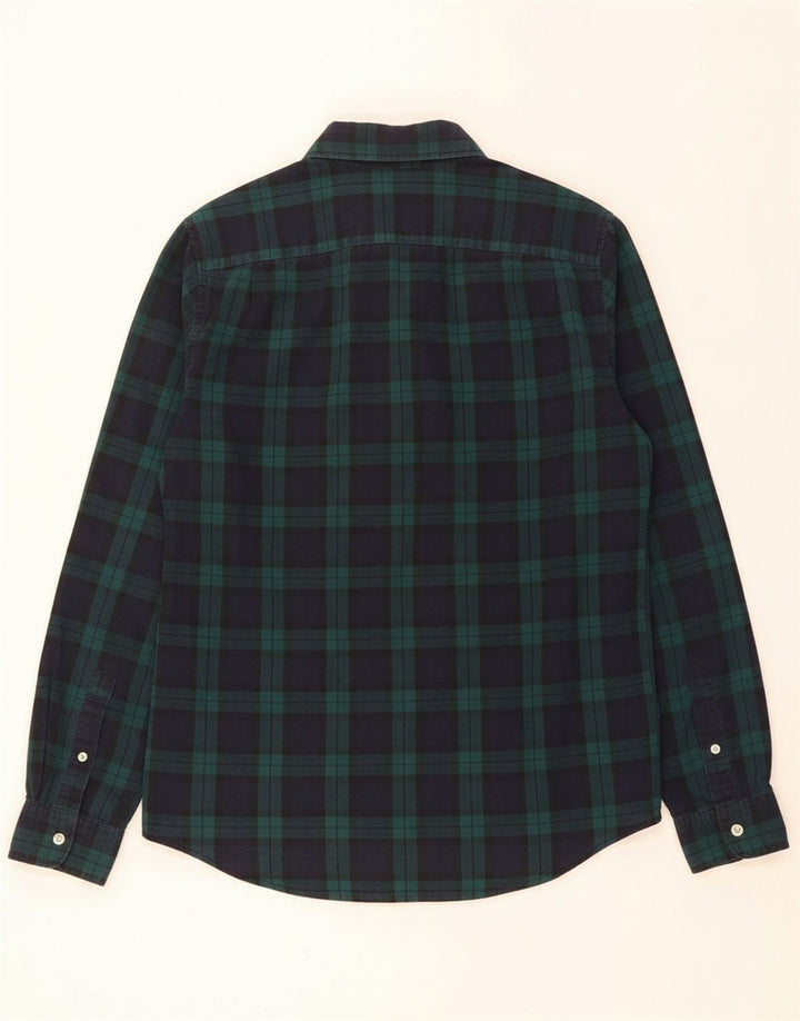 GAP Mens Slim Shirt Large Navy Blue Check Cotton