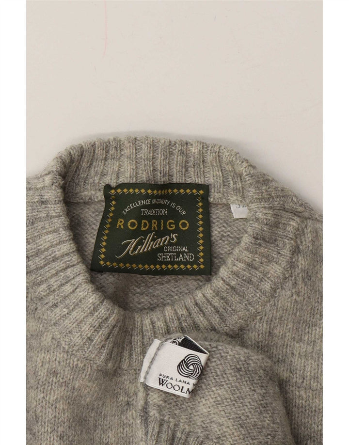 Rodrigo Herre Crew Neck Jumper Sweater IT 52 Stor Grå Uld