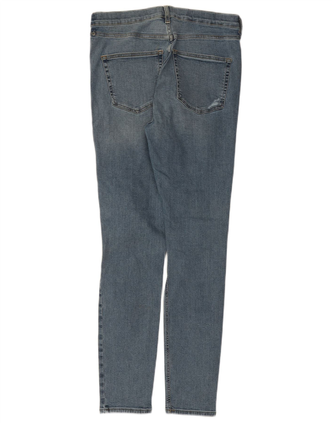 TOPSHOP Dame Jamie Distressed Skinny Jeans W32 L30 Blå Bomuld