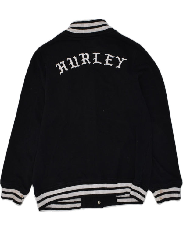 HURLEY Drenge Grafisk Varsity-jakke 11-12 år Stor sort bomuld