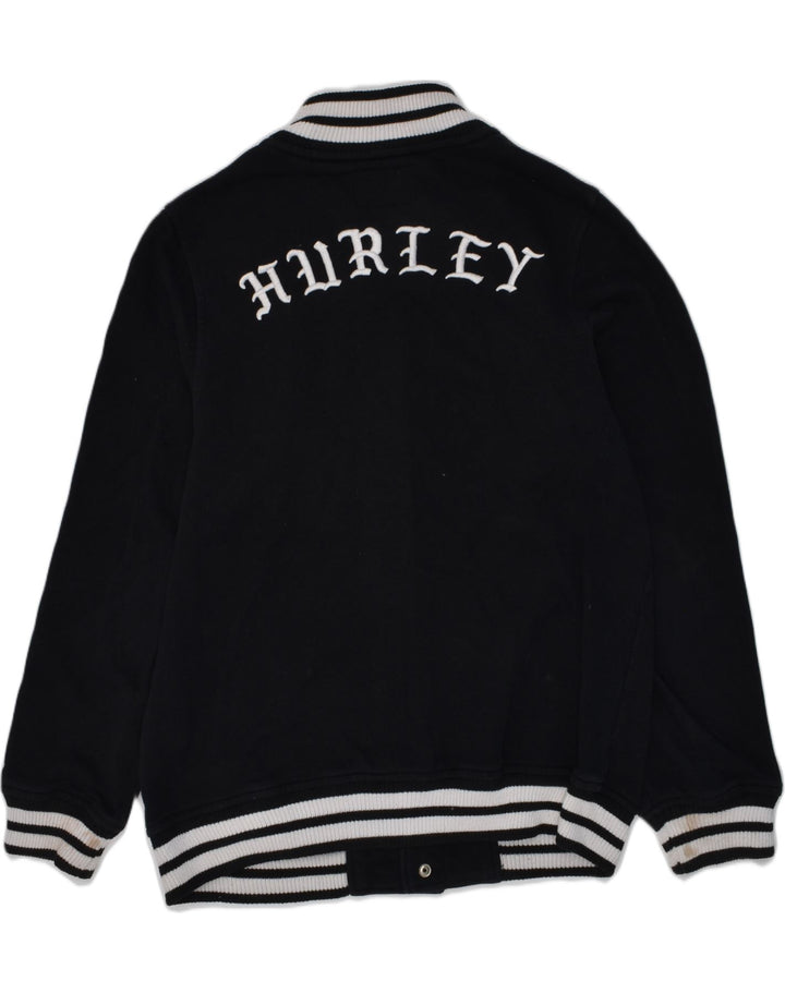 HURLEY Drenge Grafisk Varsity-jakke 11-12 år Stor sort bomuld