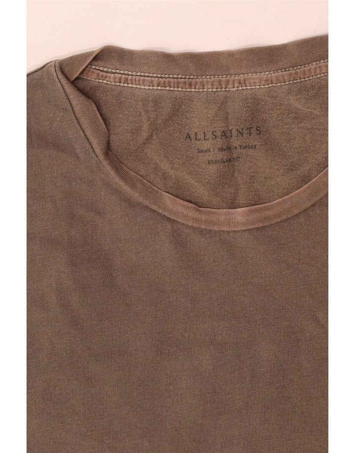 All Saints Herre Regular Fit T-shirt Top Lille brun bomuld
