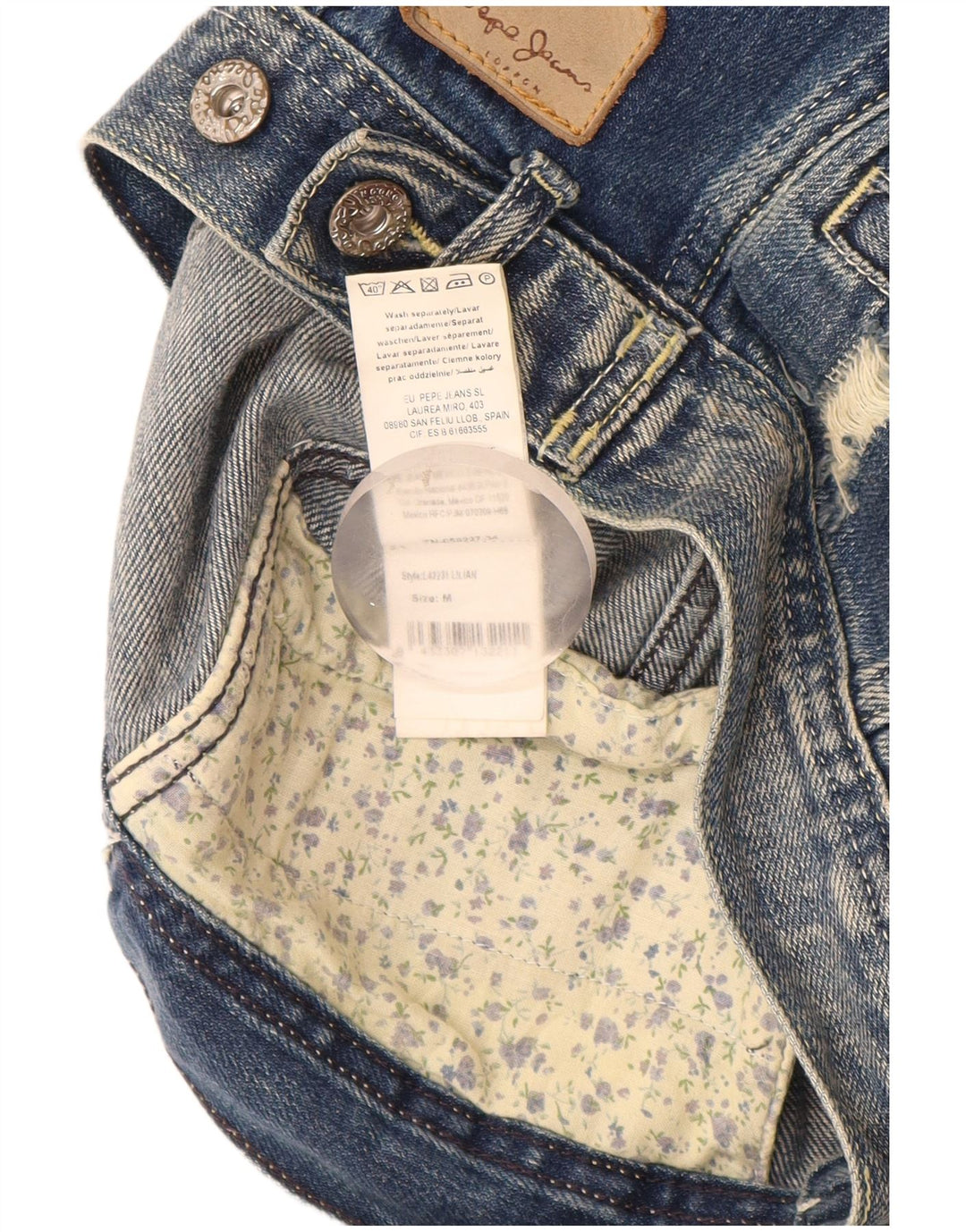 PEPE Jeans Drenge Distressed Denim Gilet 7-8 år Medium Blå Bomuld