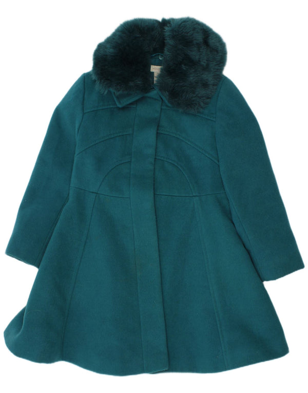 Monsoon Girls overfrakke 5-6 år turkis polyester