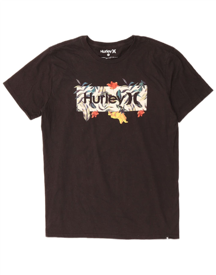 Hurley Herre Grafisk T-Shirt Top Medium Sort Bomuld