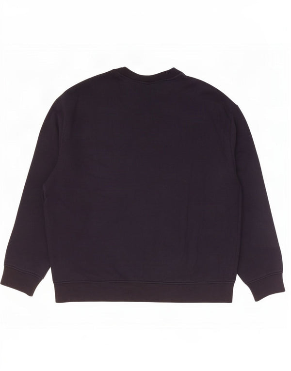 Emporio Armani Dame Grafisk Sweatshirt Jumper UK 20 2XL Sort Modal