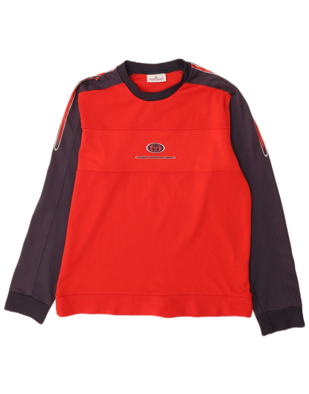 Sergio Tacchini Grafisk sweatshirt til mænd, stor rød farveblok