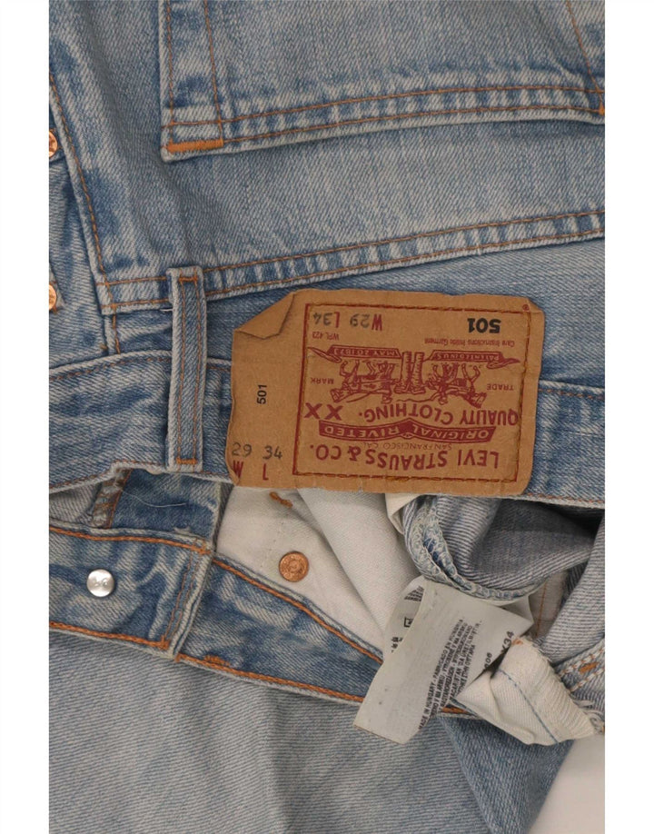 Levi's Herre 501 Straight Jeans W29 L34 Blå Bomuld