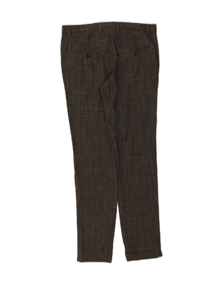 JACK & JONES Mens Slim Suit Trousers W32 L32 Grey Check Vintage Jack & Jones and Second-Hand Jack & Jones from Messina Hembry 