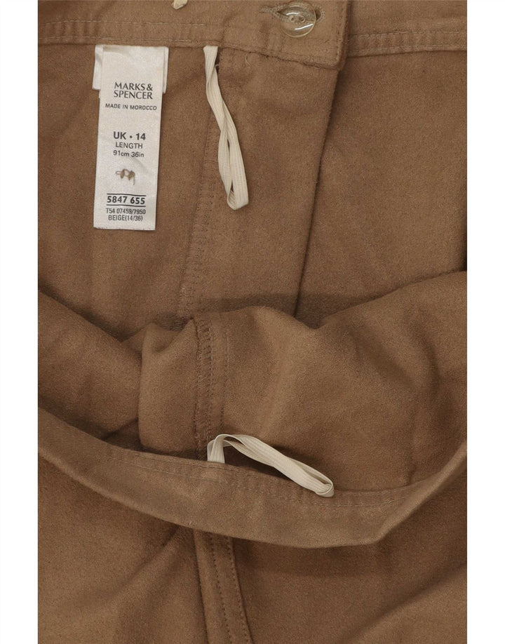 Marks & Spencer Trompetnederdel til kvinder UK 14 Large W32 Brown Polyester
