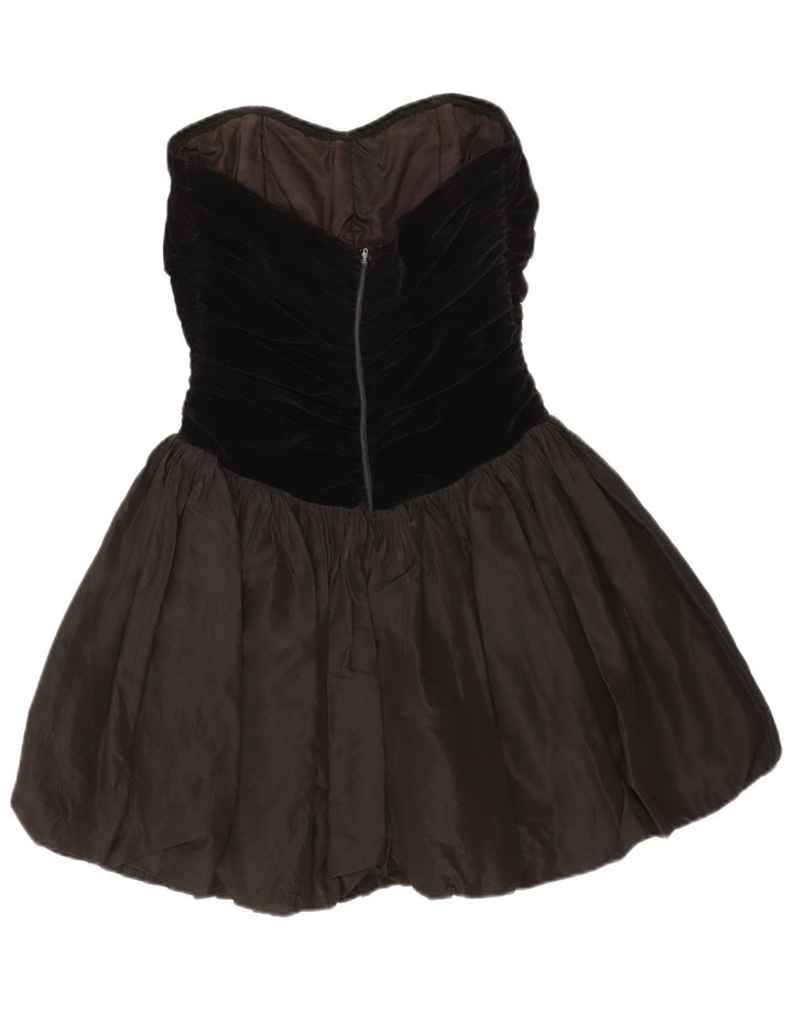 Aria Dame Stropløs Kjole UK 10 Small Black Colourblock