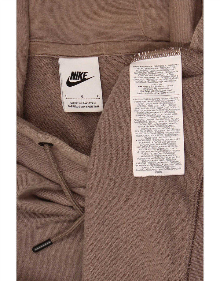 Nike hættetrøje til mænd, stor brun bomuld