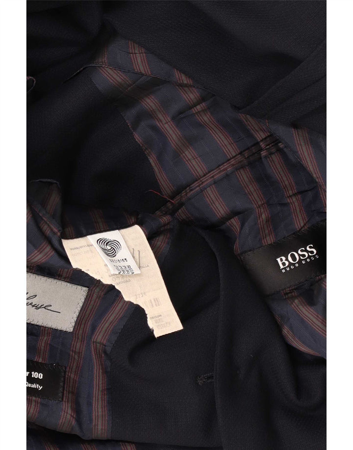 Hugo Boss Herre 3-knaps blazerjakke EU 52 XL Marineblå Ny uld