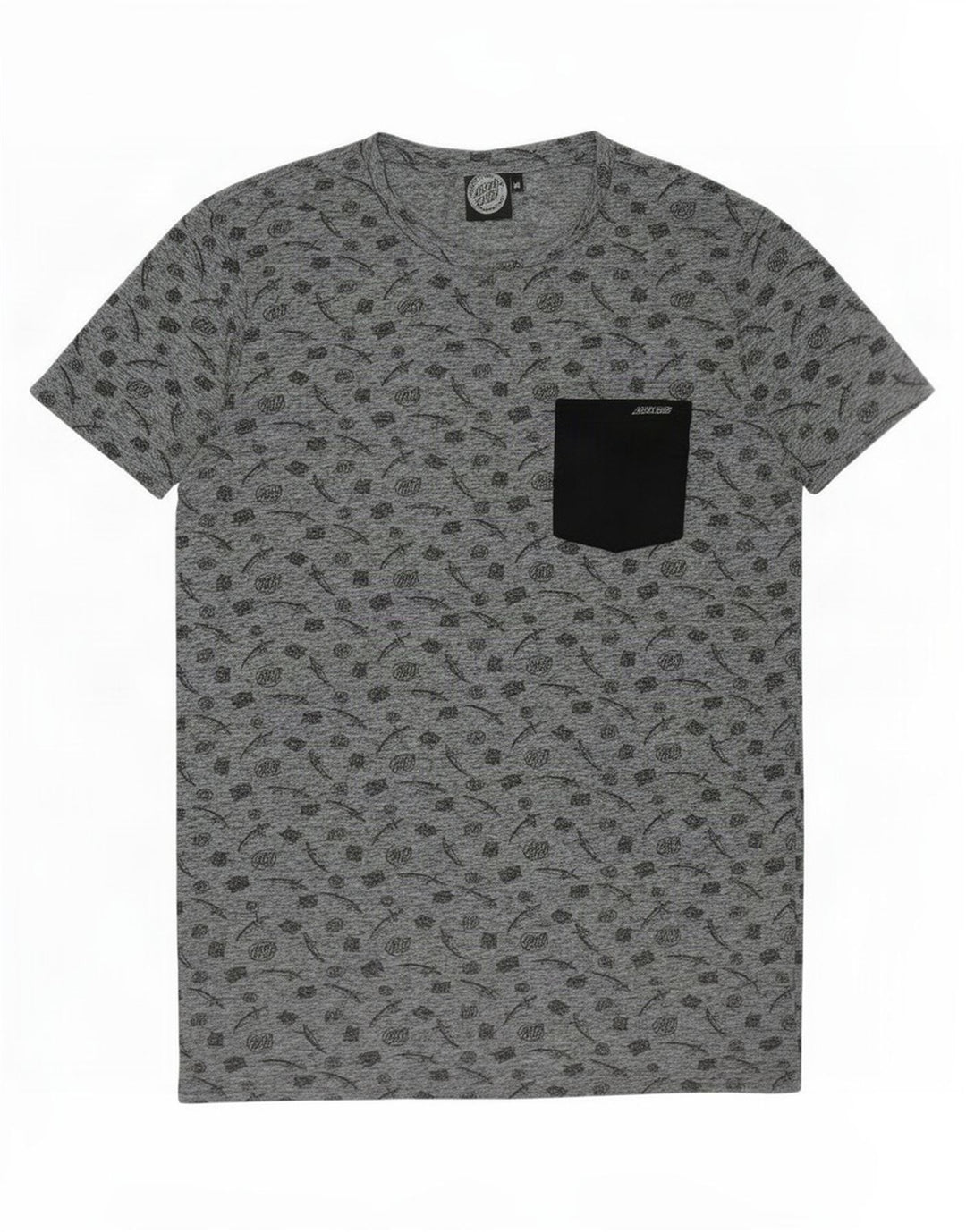 Santa Cruz Herre grafisk T-shirt Top mellemgrå polyester