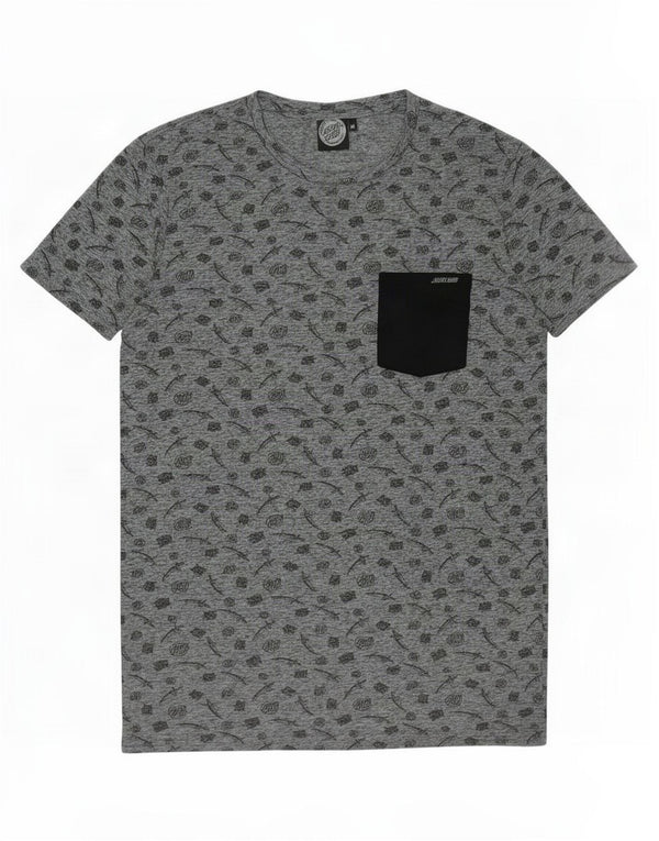 Santa Cruz Herre grafisk T-shirt Top mellemgrå polyester