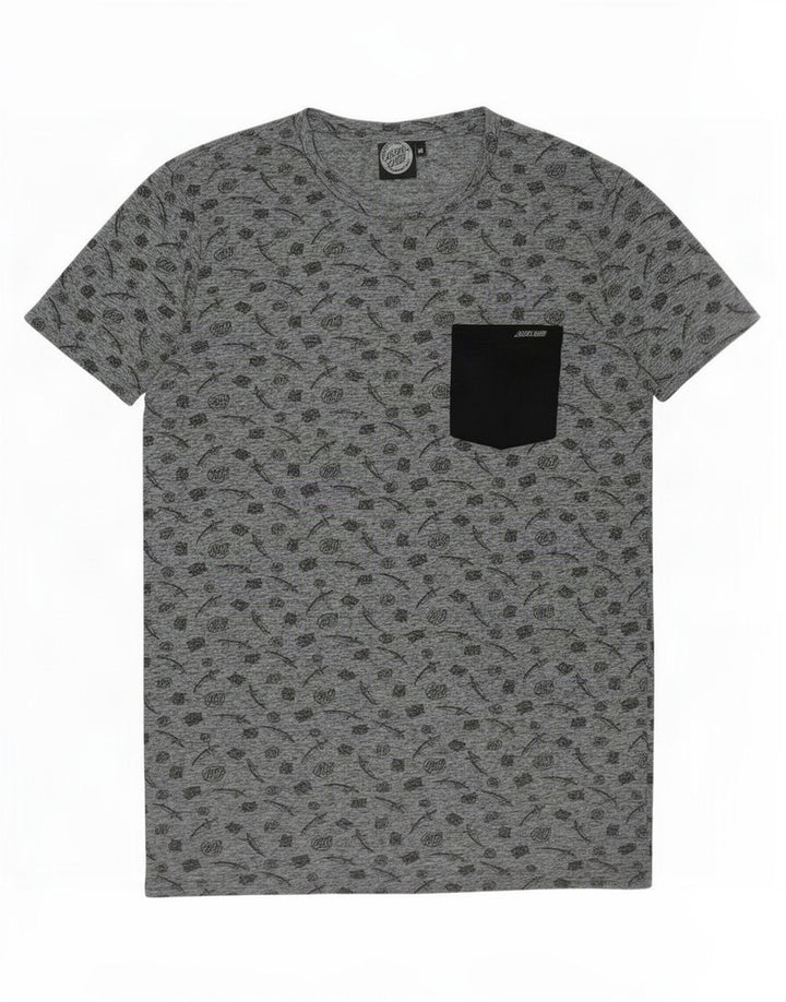 Santa Cruz Herre grafisk T-shirt Top mellemgrå polyester