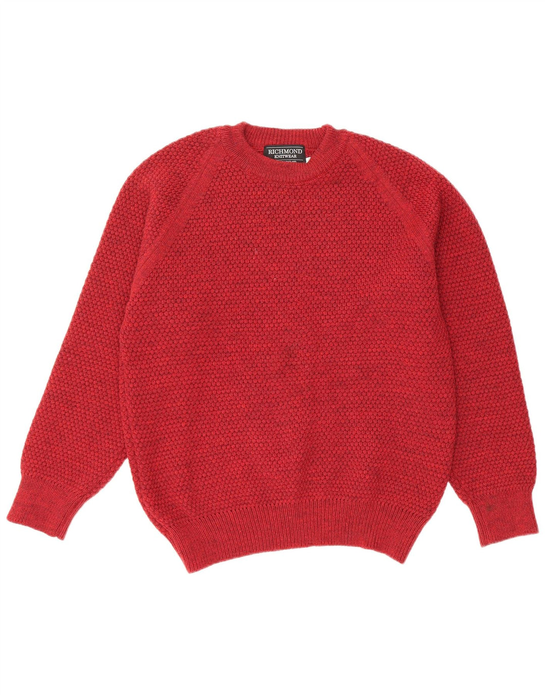 RICHMOND Herre Crew Neck Jumper Sweater Medium Rød Ny Uld