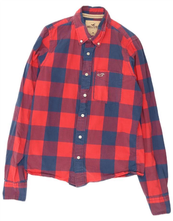 HOLLISTER Herreskjorte Medium Rød Plaid Bomuld
