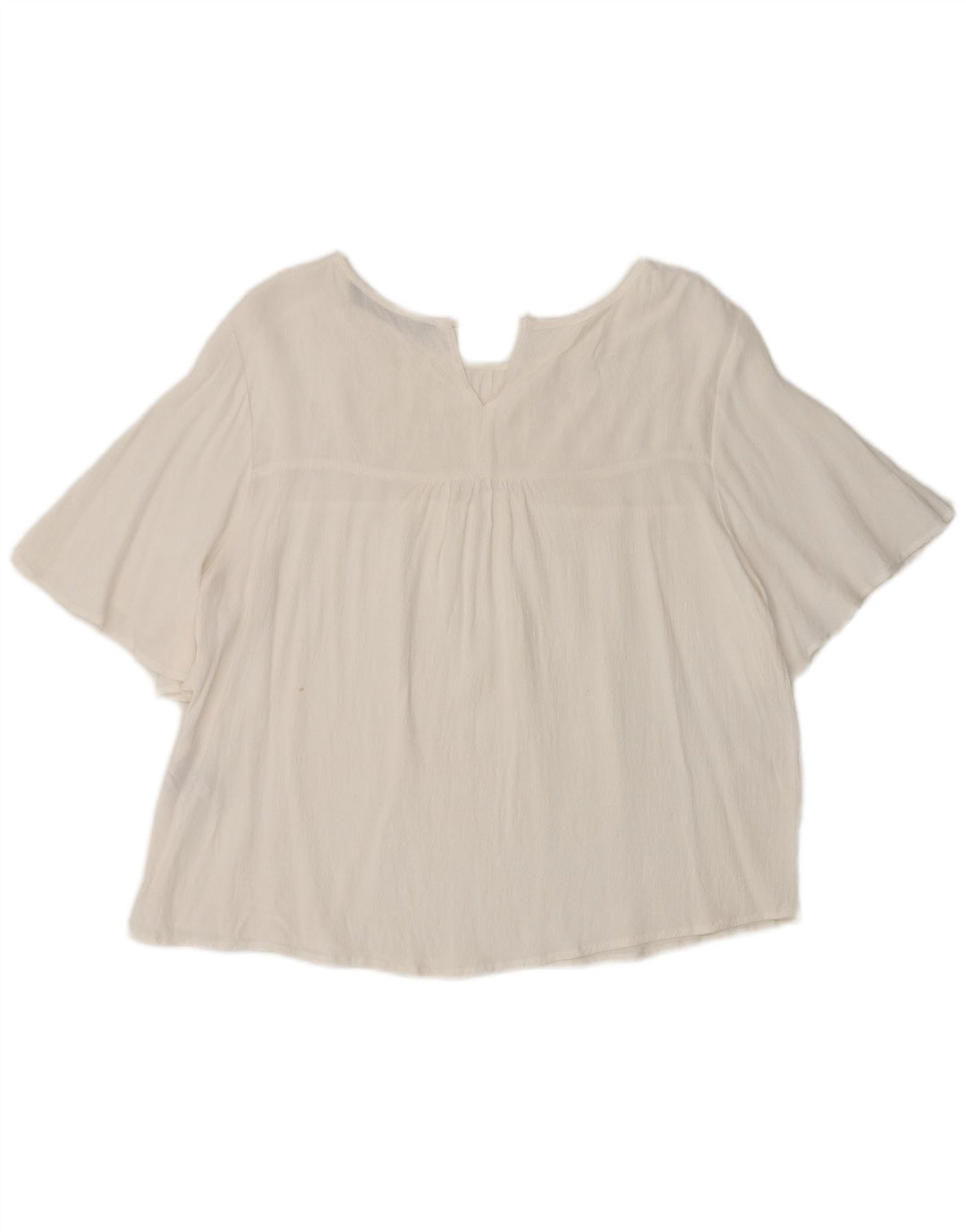 Zara Dame bluse Top UK 16 Large White Viscose