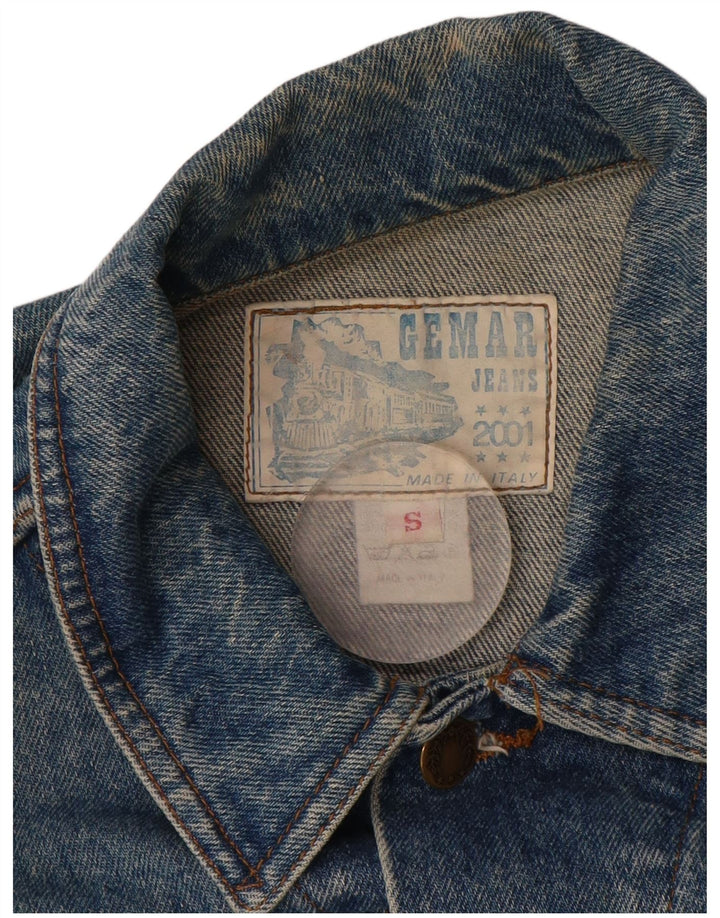 Vintage denimjakke til mænd UK 36 Lille blå bomuld