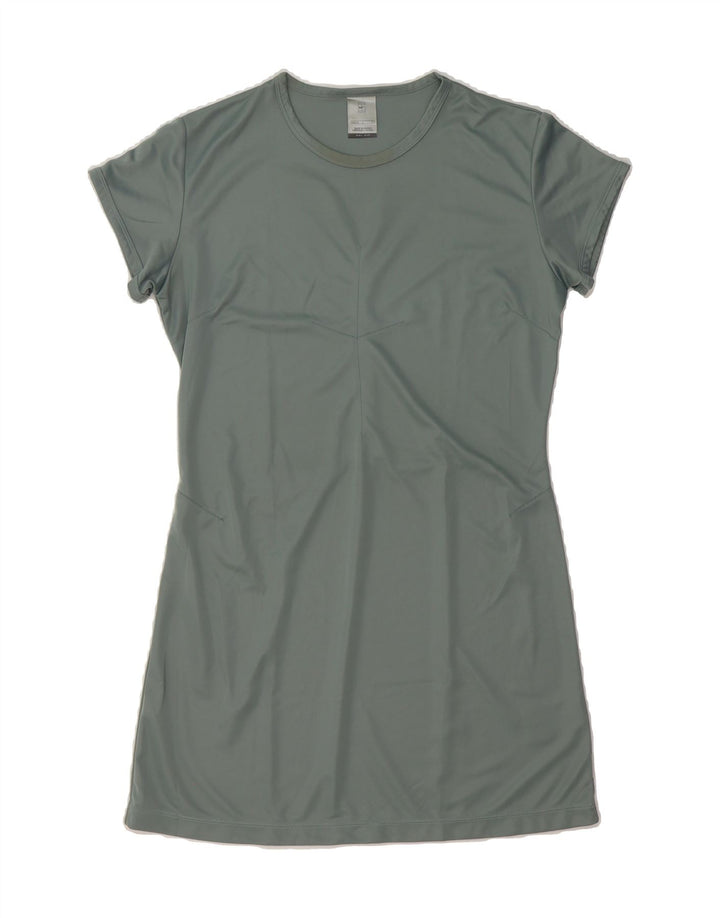 NIKE Womens Dri Fit T-Shirt Dress US 12/14 Large Blue Polyester Vintage Nike and Second-Hand Nike from Messina Hembry 