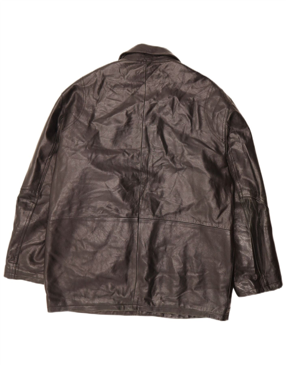 Vintage herre læderjakke IT 52 XL sort læder