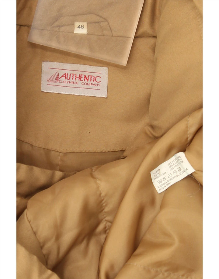 Autentisk vindjakke med hætte til kvinder EU 46 XL Beige polyester