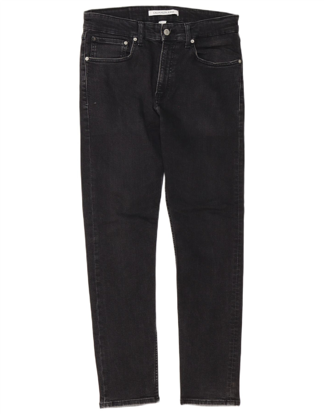 Calvin Klein Herre Slim Jeans W32 L30 Sort Bomuld