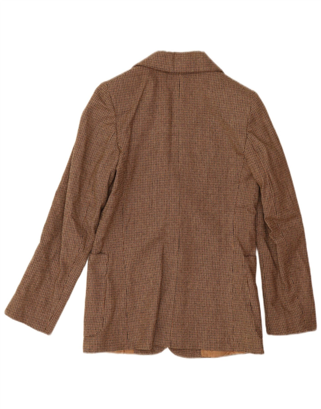 Vintage dame 2-knaps blazerjakke IT 42 Medium Brown Houndstooth