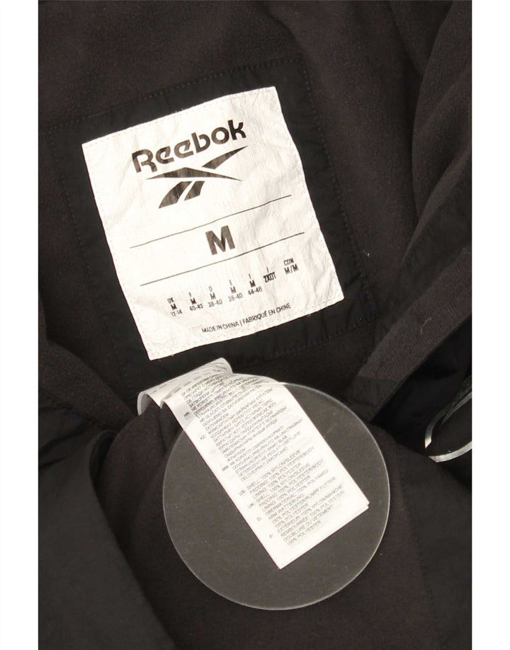 Reebok Vindjakke med hætte til kvinder UK 12/14 Medium Sort Nylon
