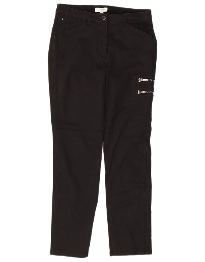 CALVIN KLEIN Dame Slim Cargo Bukser US 9 Medium W28 L26 Sort Bomuld