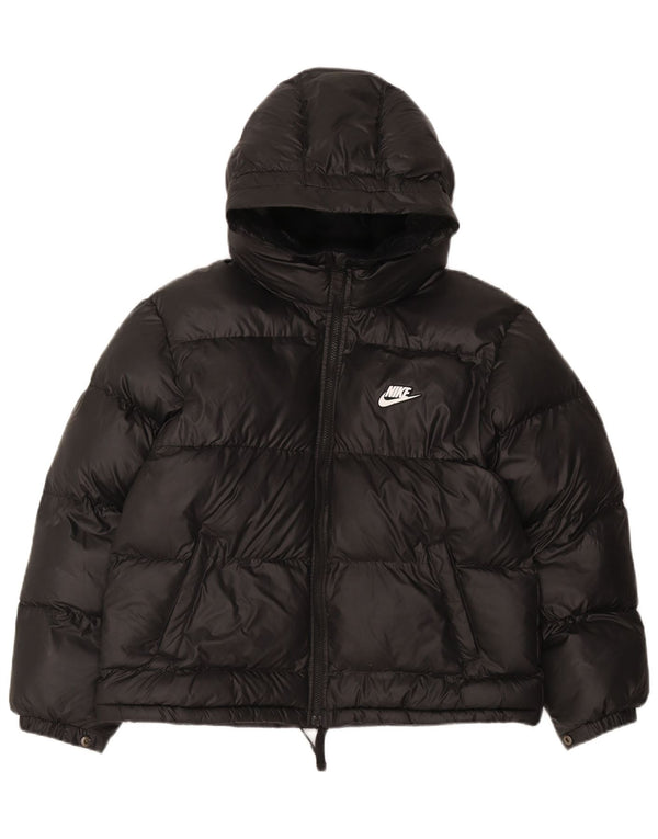 Nike drenge Therma-Fit polstret hættejakke 13-14 år XL sort polyester