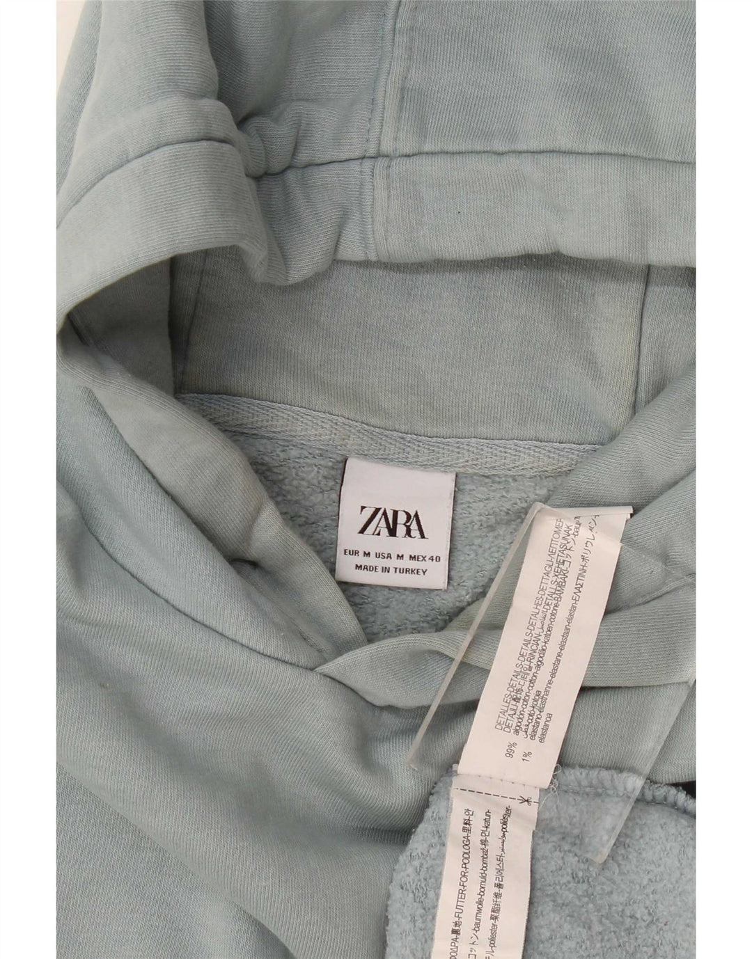 Zara Herre hættetrøje Jumper Medium Blue Bomuld