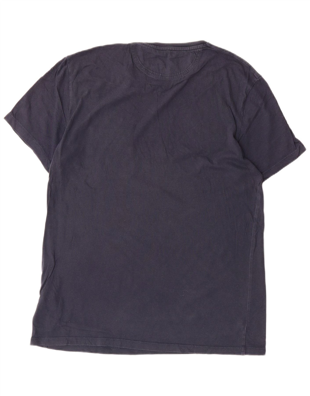 TIMBERLAND Mens Slim Fit T-Shirt Top Medium Navy Blue Cotton