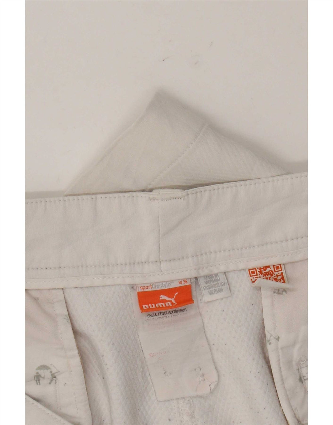 Puma Herre Chino Shorts W36 Large White Polyester
