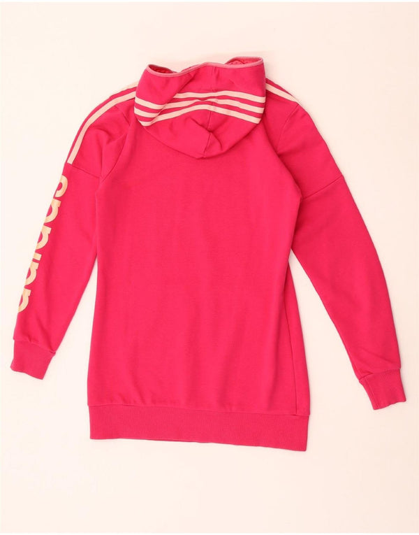 ADIDAS piger Climalite grafisk hættetrøje 14-15 år Pink bomuld