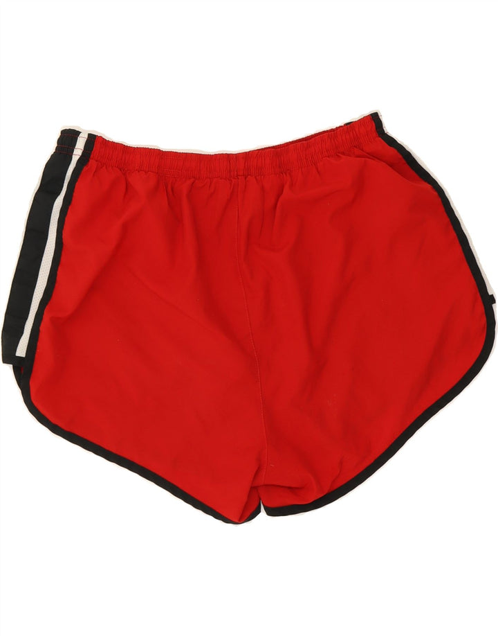 NIKE Womens Dri Fit Sport Shorts UK 12 Medium  Red Colourblock Polyester Vintage Nike and Second-Hand Nike from Messina Hembry 