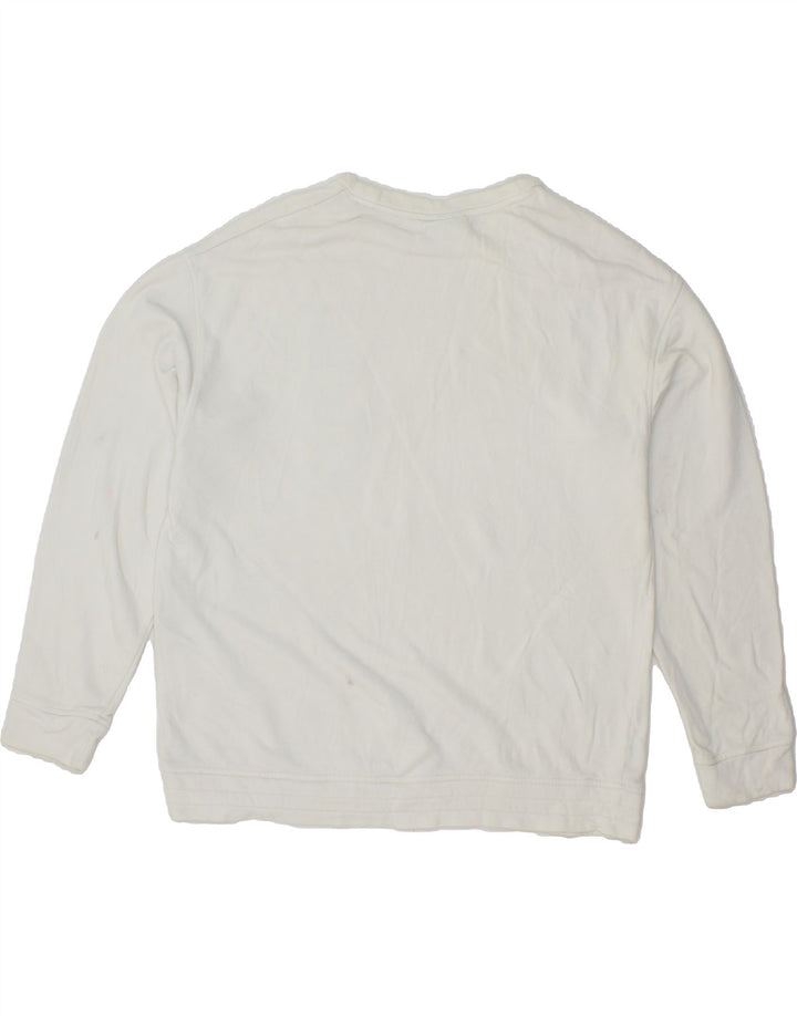 EMPORIO ARMANI Mens Sweatshirt Jumper Medium White Cotton Vintage Emporio Armani and Second-Hand Emporio Armani from Messina Hembry 