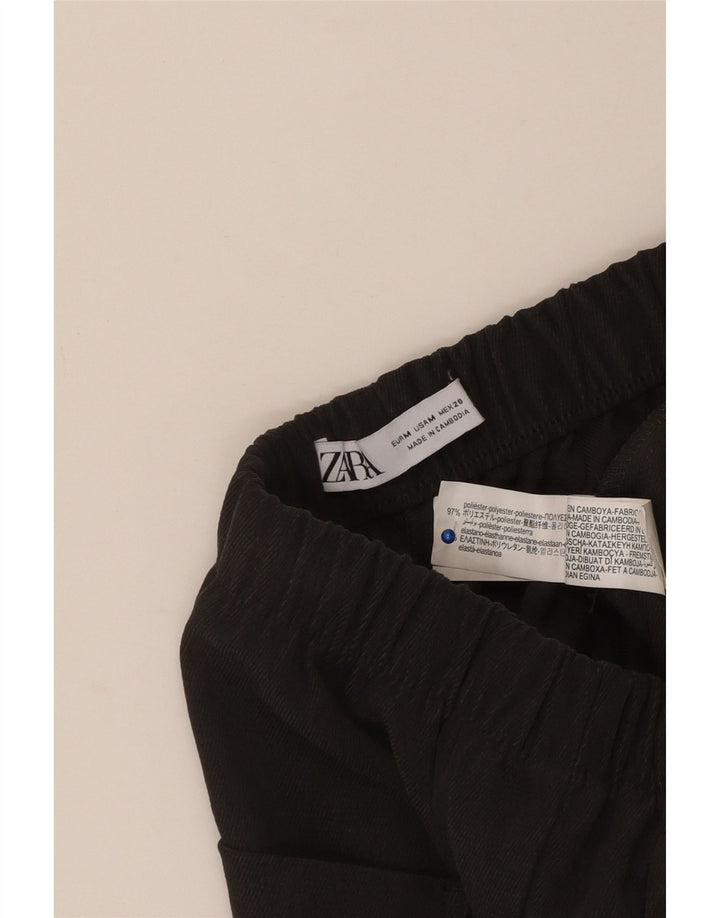 ZARA Chinobukser med brede ben til kvinder UK 12 Medium Grey Polyester