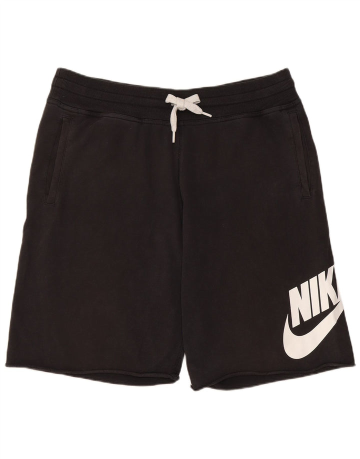 Nike Herre grafiske sportsshorts store sorte bomuld