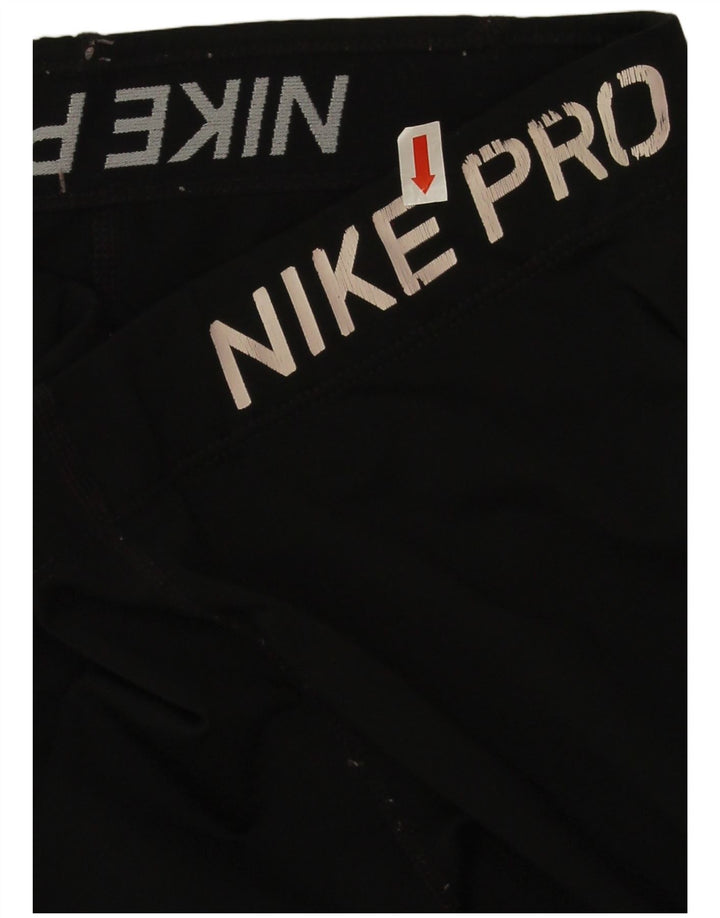 Nike Dame Dri Fit Grafiske Leggings UK 8 Lille Sort