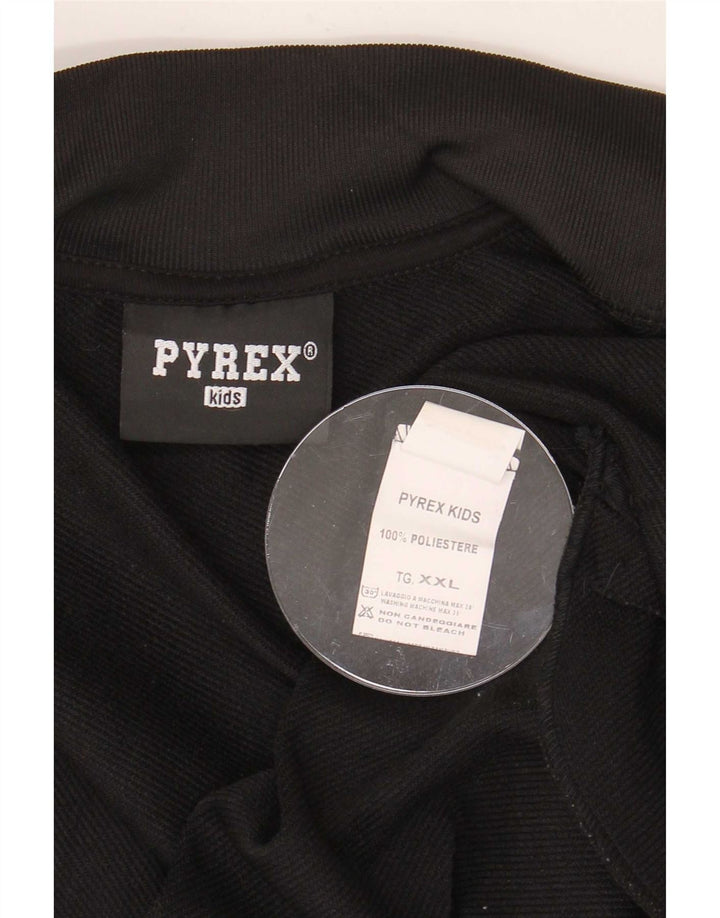 Pyrex drenge grafisk træningsdragt topjakke 13-14 år 2XL sort polyester
