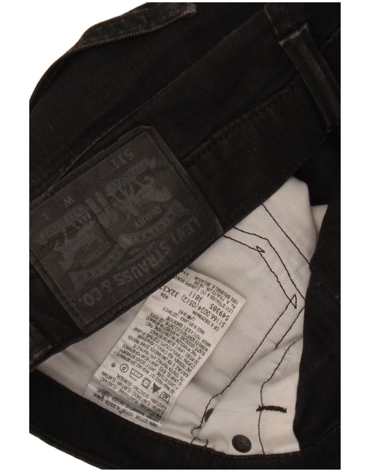 LEVI'S Dame 511 Slim Jeans W32 L30 Sort Bomuld