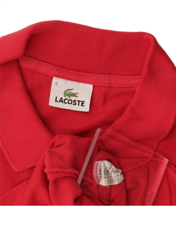 Lacoste herre poloskjorte str. 5 Large rød bomuld