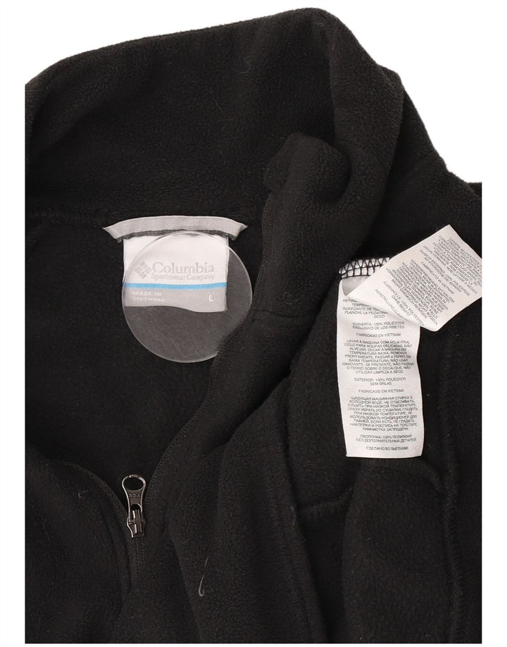 Columbia Dame lynlås hals Fleece Jumper UK 14 Stor sort polyester
