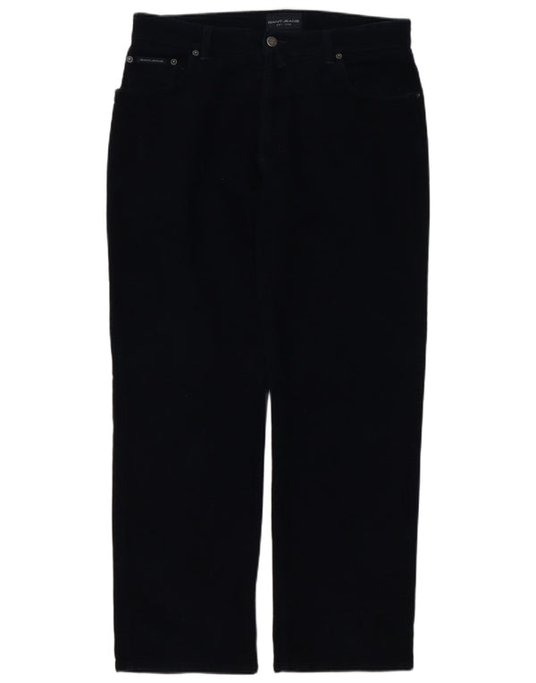 Gant Lige Regular Casual Bukser W34 L30 Marineblå Bomuld