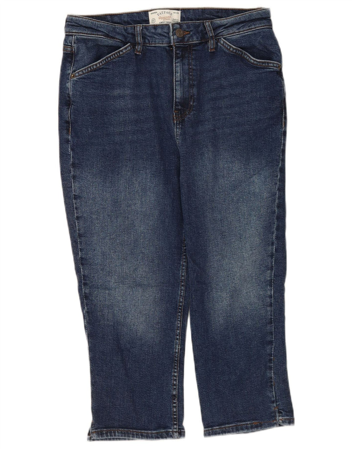 Fat Face Dame Sway Capri Jeans UK 12 Medium W32 L20 Blå Bomuld