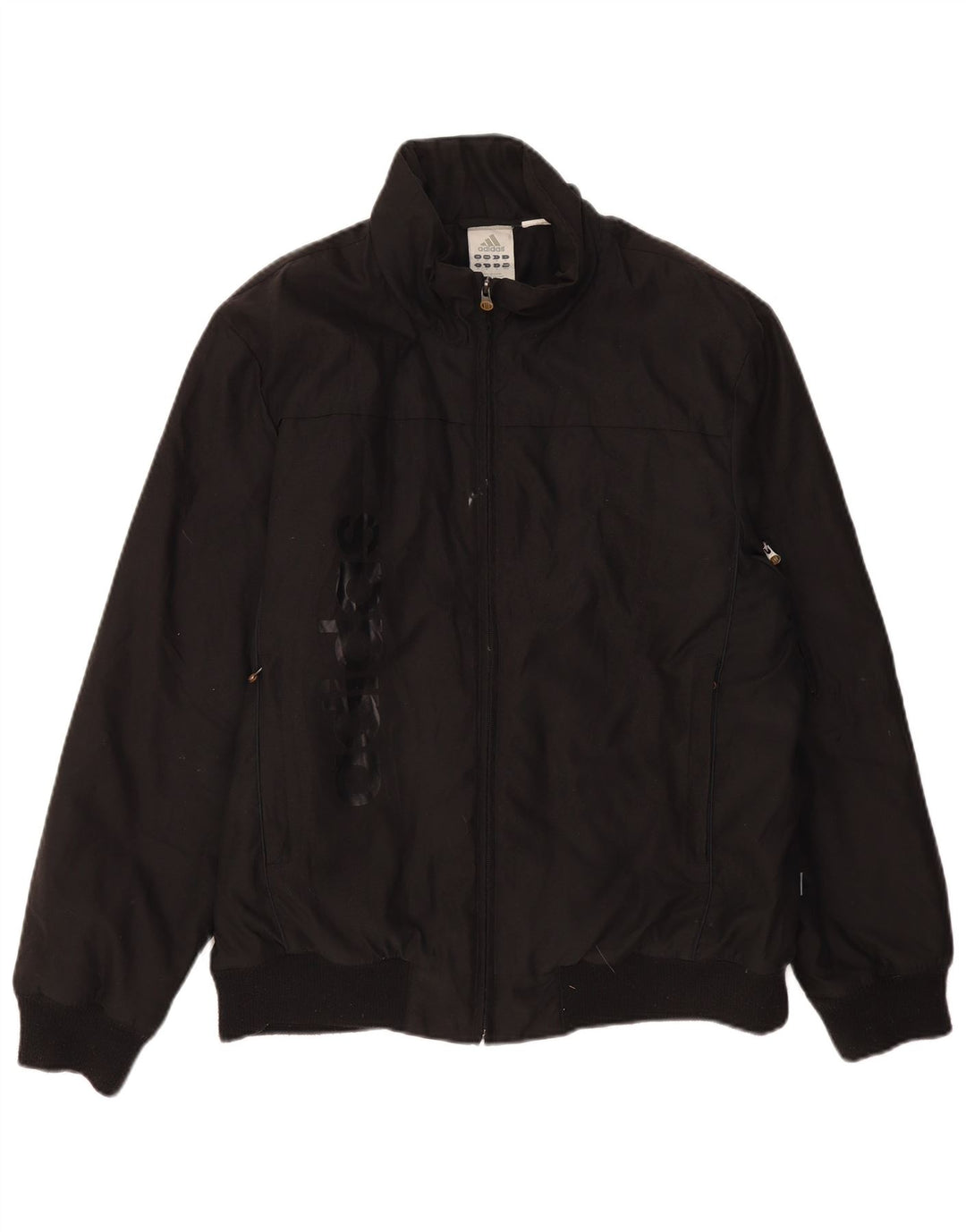 ADIDAS Grafisk Bomberjakke til mænd UK 38 Medium Sort Polyamid