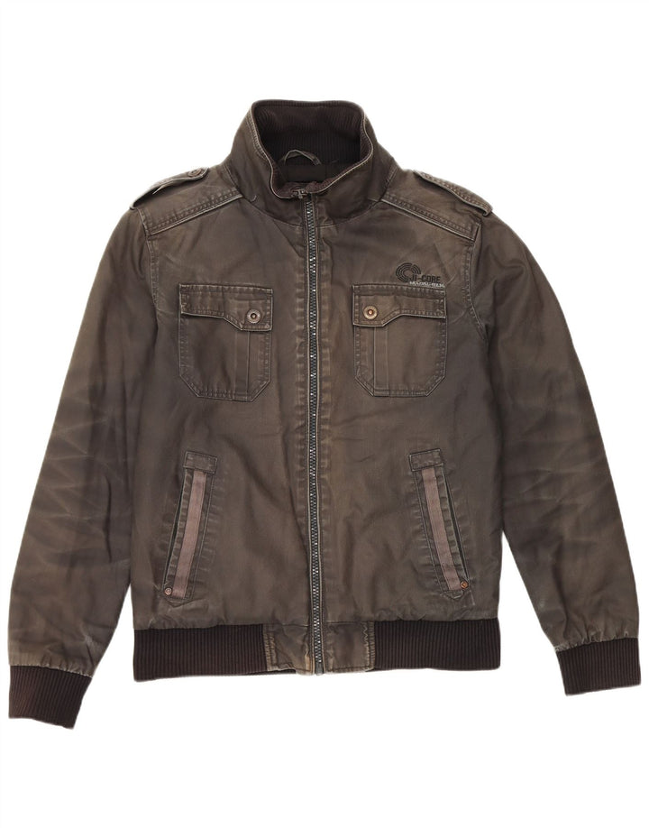 Jack & Jones Herre Military Jacket UK 36 Small Grey Cotton