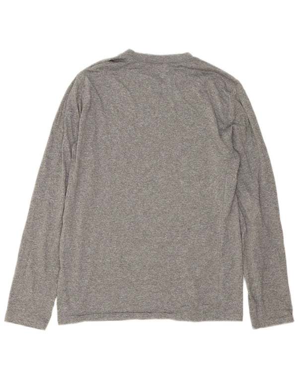 Nike Dame Grafisk Top Langærmet UK 12 Medium Grey Flecked Polyester